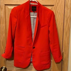 Bright red blazer